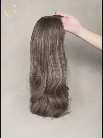 Luna Lace Top Base 100% Human Hair Wigs Showcase GoldenCrownWigs.com

