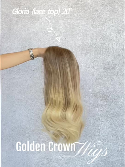 Gloria Lace Top Base 100% Human Hair Wigs (Slight Layer)